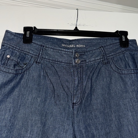 Michael Kors wide leg denim look dress pants/ trousers. EUC SIZE 14W - Picture 3 of 8